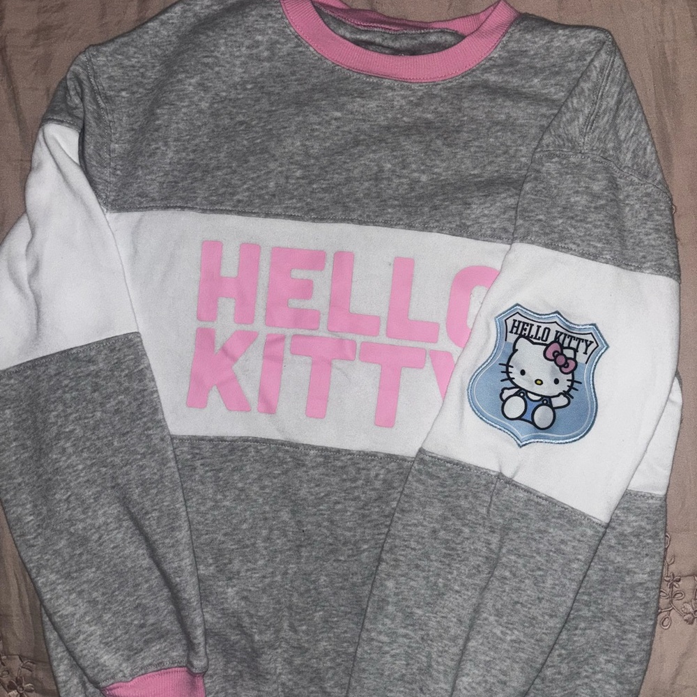 Hello Kitty Kids Sweatshirt - Gray and Pink